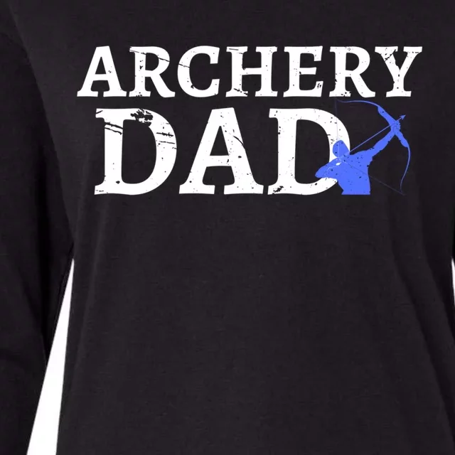 Archery Dad Archer Bow Arrow Father's Day Sports Lover Cute Gift Womens Cotton Relaxed Long Sleeve T-Shirt