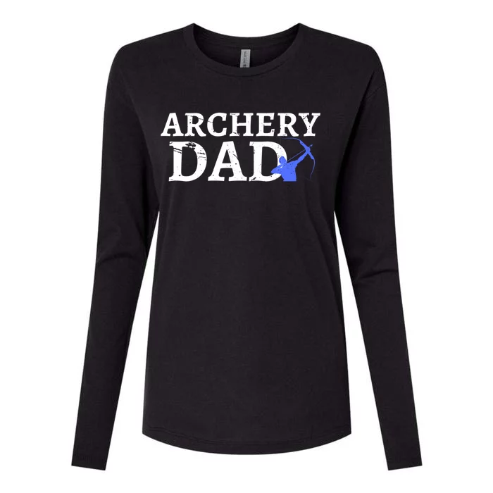 Archery Dad Archer Bow Arrow Father's Day Sports Lover Cute Gift Womens Cotton Relaxed Long Sleeve T-Shirt