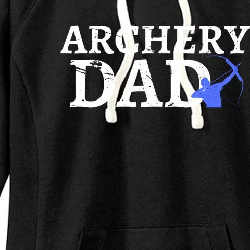 Archery Dad Archer Bow Arrow Father's Day Sports Lover Cute Gift Women's Fleece Hoodie