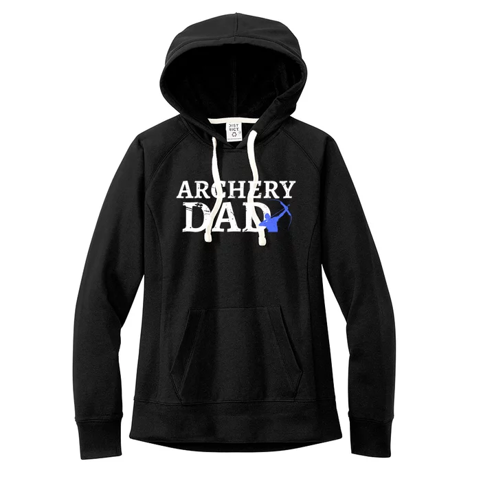 Archery Dad Archer Bow Arrow Father's Day Sports Lover Cute Gift Women's Fleece Hoodie