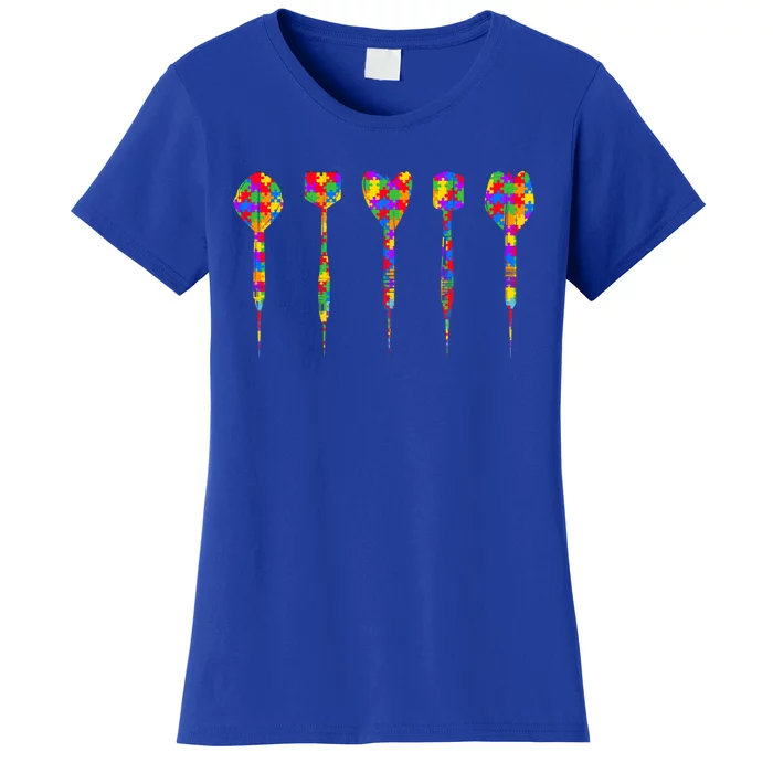 Autism Darts Acceptance Awareness Tee For Darts Lovers Funny Gift Women's T-Shirt