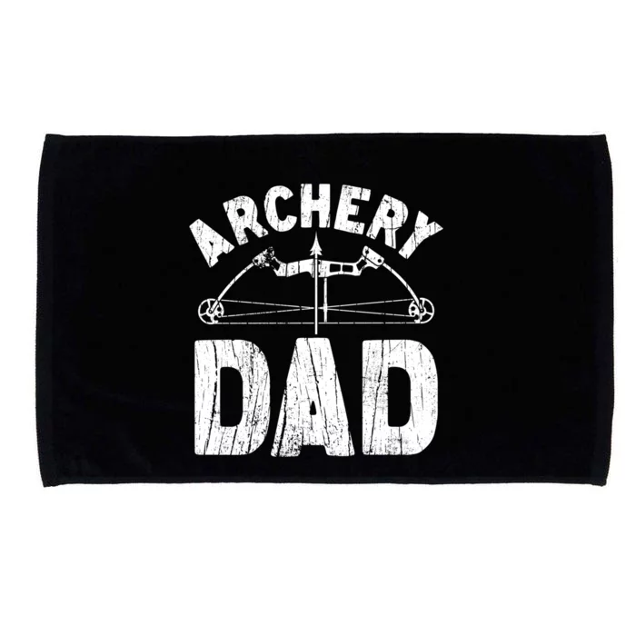 Archery Dad Archer Fathers Day Vintage Funny Gift Bow And Arrow Gift Microfiber Hand Towel