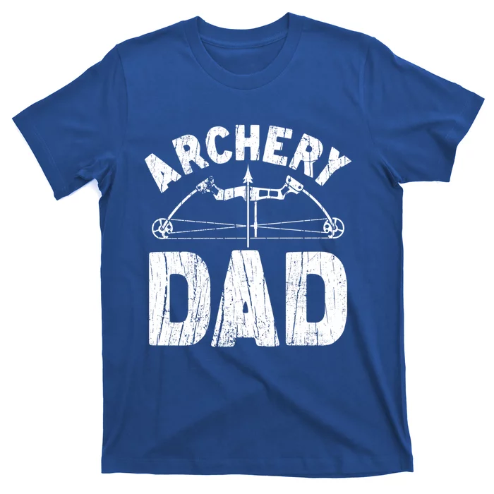 Archery Dad Archer Fathers Day Vintage Funny Gift Bow And Arrow Gift T-Shirt