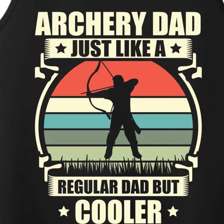 Archery Dad Archer Lover Bow Fathers Day Gift Performance Tank