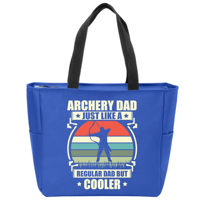 Archery Dad Archer Lover Bow Fathers Day Gift Zip Tote Bag