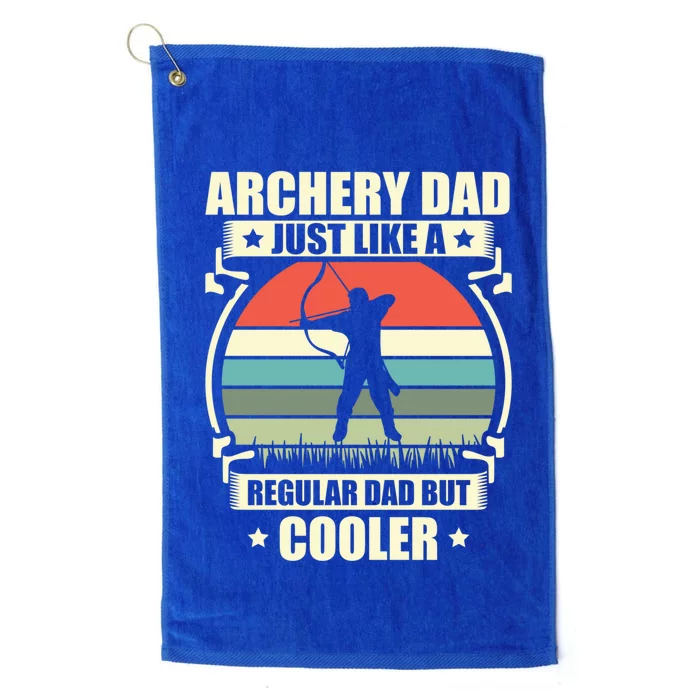 Archery Dad Archer Lover Bow Fathers Day Gift Platinum Collection Golf Towel