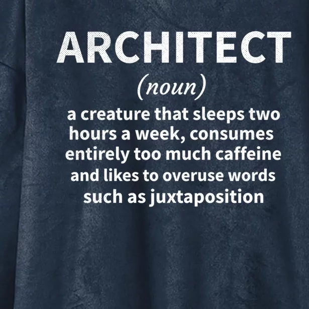 Architect Definition Architecture Student Architect Gift Hooded Wearable Blanket