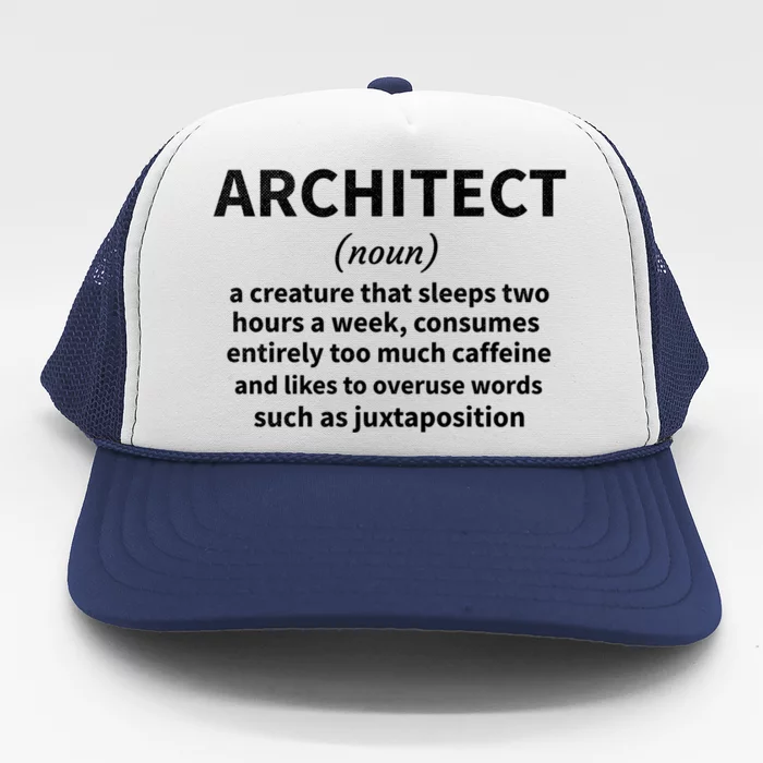 Architect Definition Architecture Student Architect Gift Trucker Hat