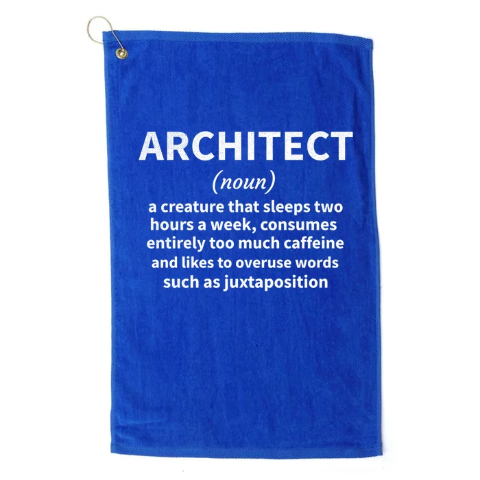 Architect Definition Architecture Student Architect Gift Platinum Collection Golf Towel