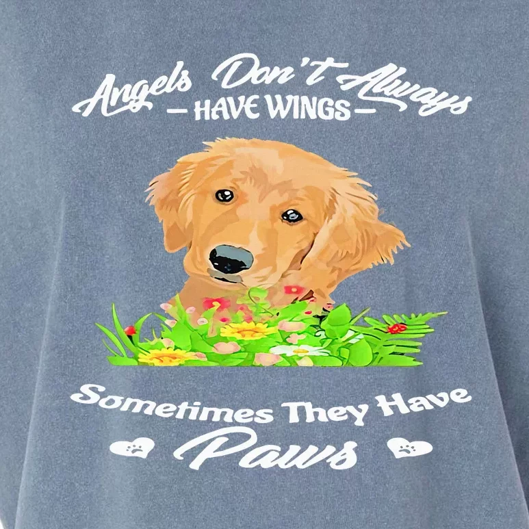 Angels Don’T Always Have Wings Sometimes They Have Paws Garment-Dyed Women's Muscle Tee