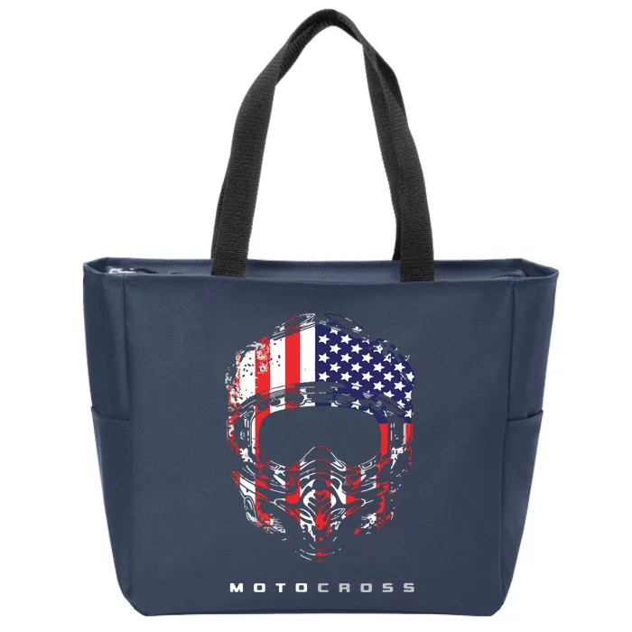 American Dirt Bike Motocross Apparel Motocross Dirt Bike Zip Tote Bag