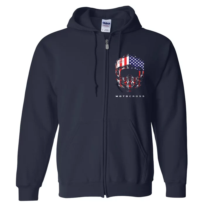 American Dirt Bike Motocross Apparel Motocross Dirt Bike Full Zip Hoodie