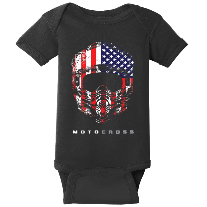 American Dirt Bike Motocross Motocross Dirt Bike Baby Bodysuit