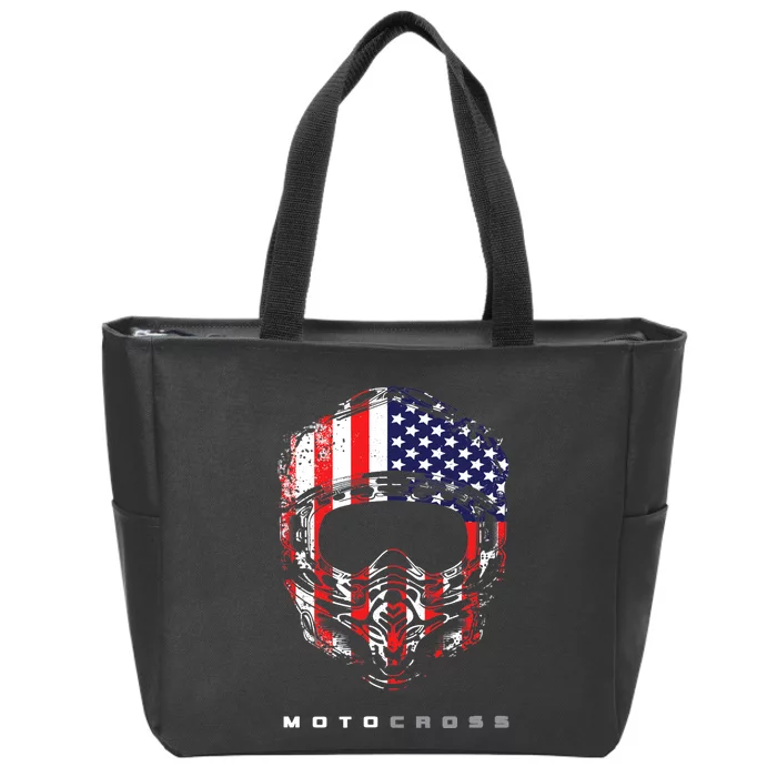 American Dirt Bike Motocross Motocross Dirt Bike Zip Tote Bag