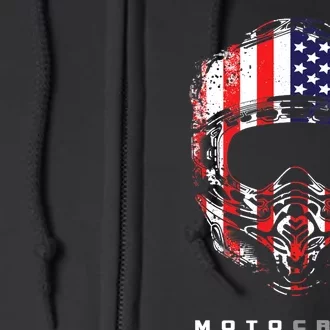 American Dirt Bike Motocross Motocross Dirt Bike Full Zip Hoodie