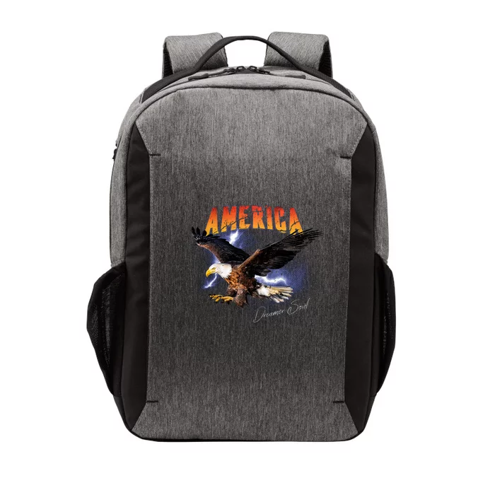 American Dreamer Bald Eagle In Action Vector Backpack