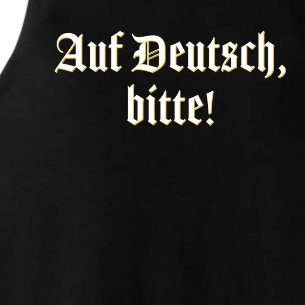 Auf Deutsch Bitte! Ger Teacher Professor Gift Ladies Tri-Blend Wicking Tank