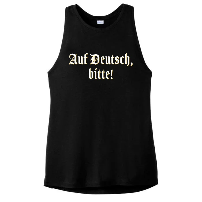 Auf Deutsch Bitte! Ger Teacher Professor Gift Ladies Tri-Blend Wicking Tank