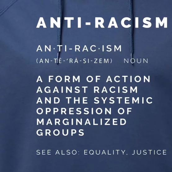 AntiRacism Definition || BLM, Civil Rights, Equality Tank Top Performance Fleece Hoodie