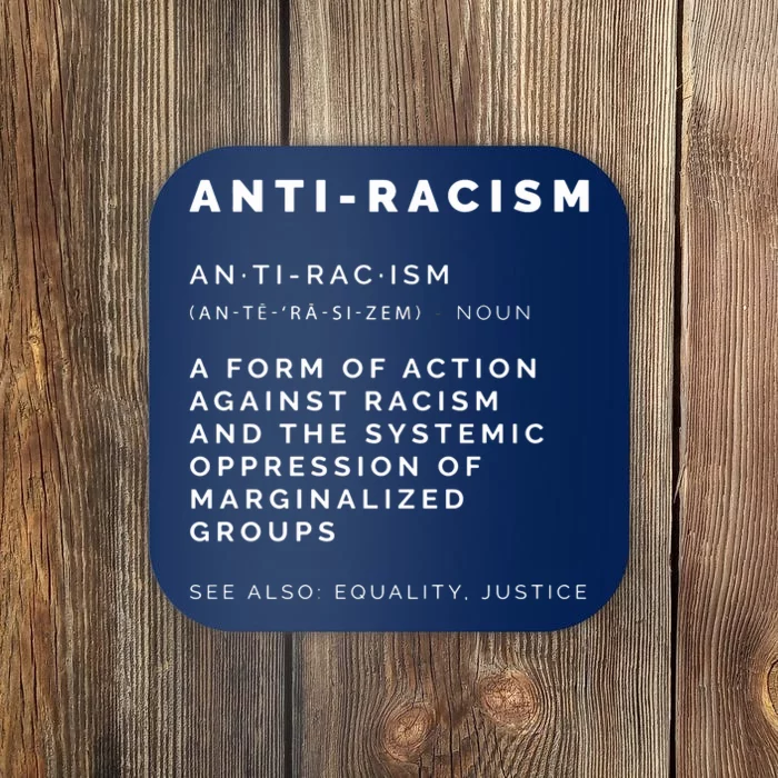 AntiRacism Definition || BLM, Civil Rights, Equality Tank Top Coaster