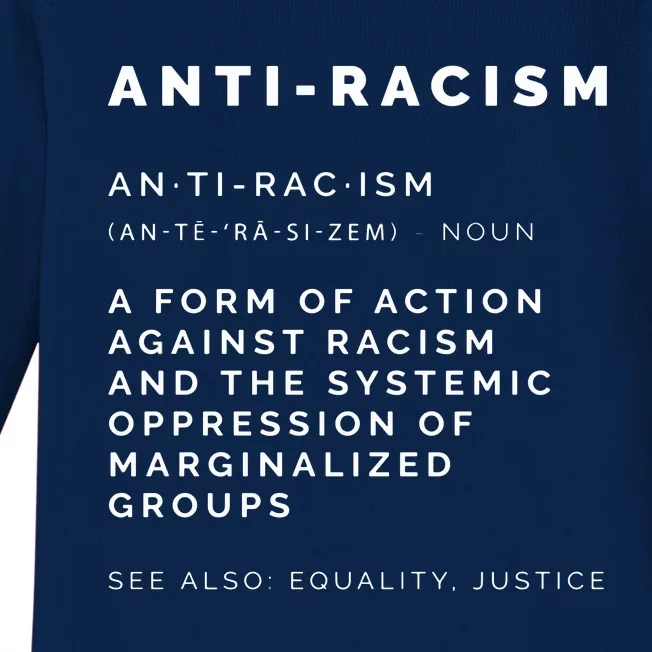 AntiRacism Definition || BLM, Civil Rights, Equality Tank Top Baby Long Sleeve Bodysuit