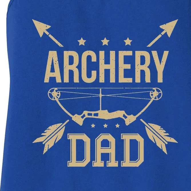 Archery Dad Bow Arrow Hunting Gift Shooting Race Women's Racerback Tank