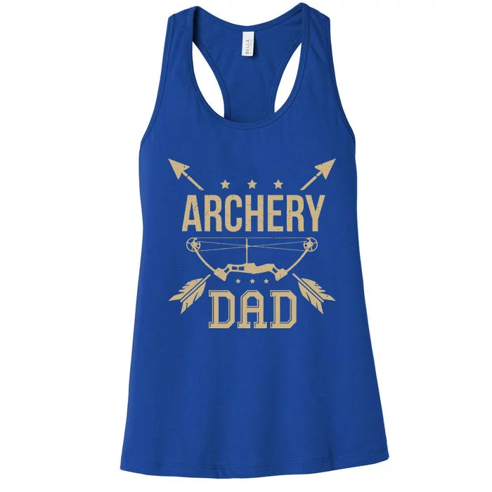 Archery Dad Bow Arrow Hunting Gift Shooting Race Women's Racerback Tank