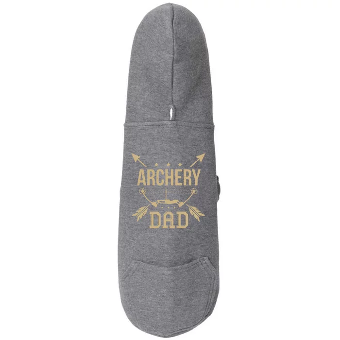 Archery Dad Bow Arrow Hunting Gift Shooting Race Doggie 3-End Fleece Hoodie