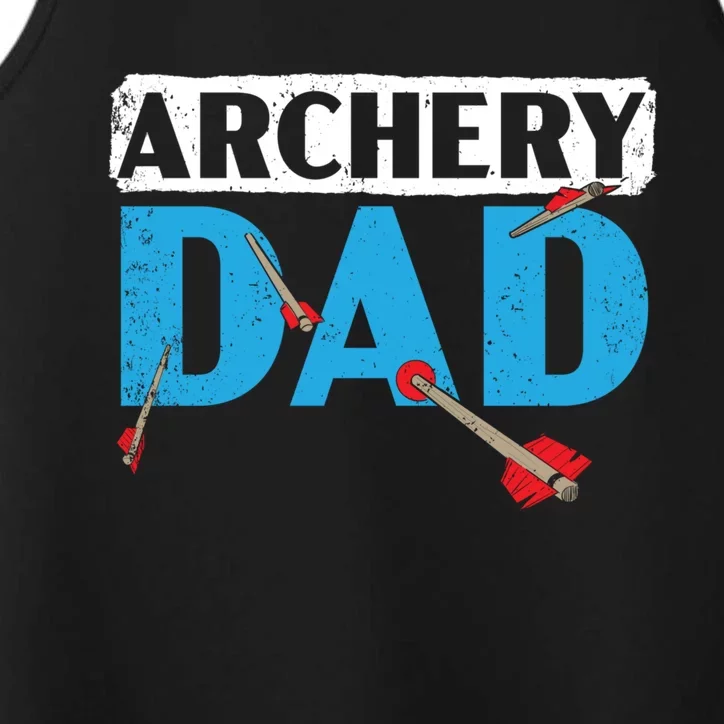 Archery Dad Bow Arrow Shooting Sport Archer Fathers Day Gift Performance Tank