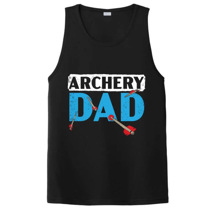 Archery Dad Bow Arrow Shooting Sport Archer Fathers Day Gift Performance Tank