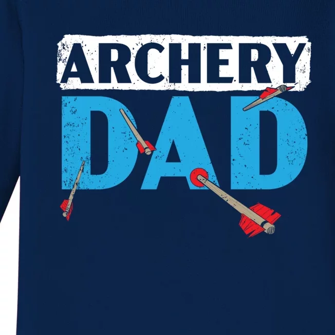 Archery Dad Bow Arrow Shooting Sport Archer Fathers Day Gift Baby Long Sleeve Bodysuit