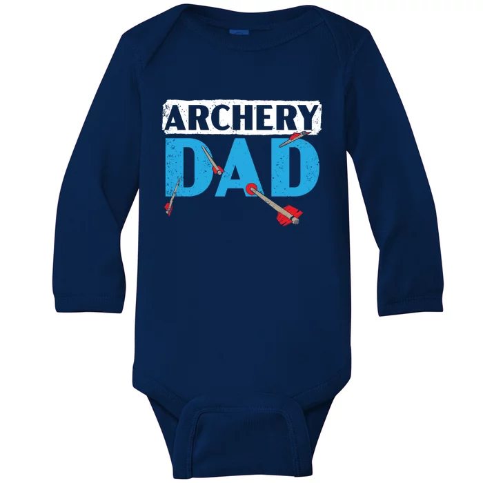 Archery Dad Bow Arrow Shooting Sport Archer Fathers Day Gift Baby Long Sleeve Bodysuit