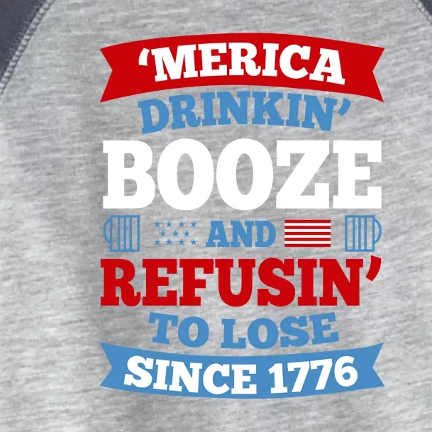 America Drinkin Booze Patriots Beer Drinking Team Gift Toddler Fine Jersey T-Shirt