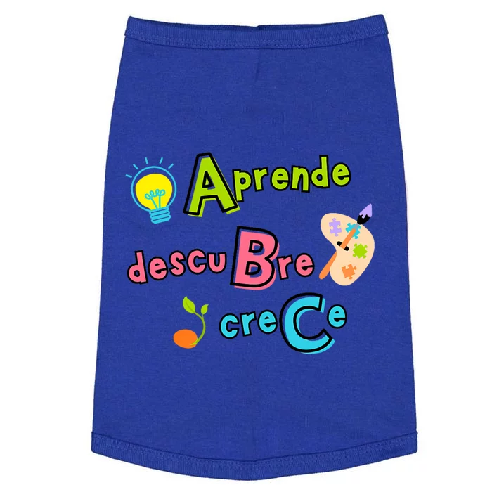 Aprende Descubre Crece Positive Back To School Abc Message Doggie Tank