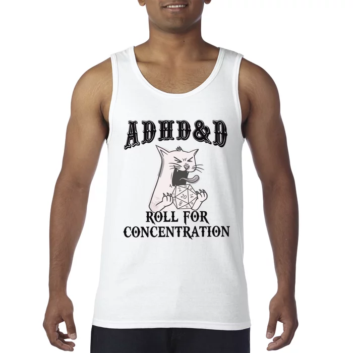 ADHD DnD Cat Tank Top