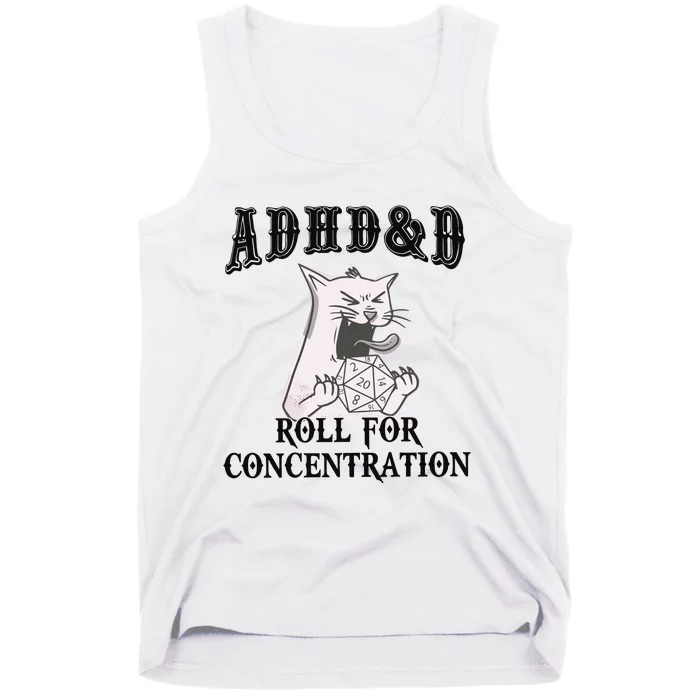 ADHD DnD Cat Tank Top