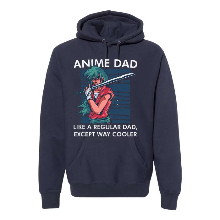 Anime DAD Cute Anime Guy Manga Art Lover Design Premium Hoodie