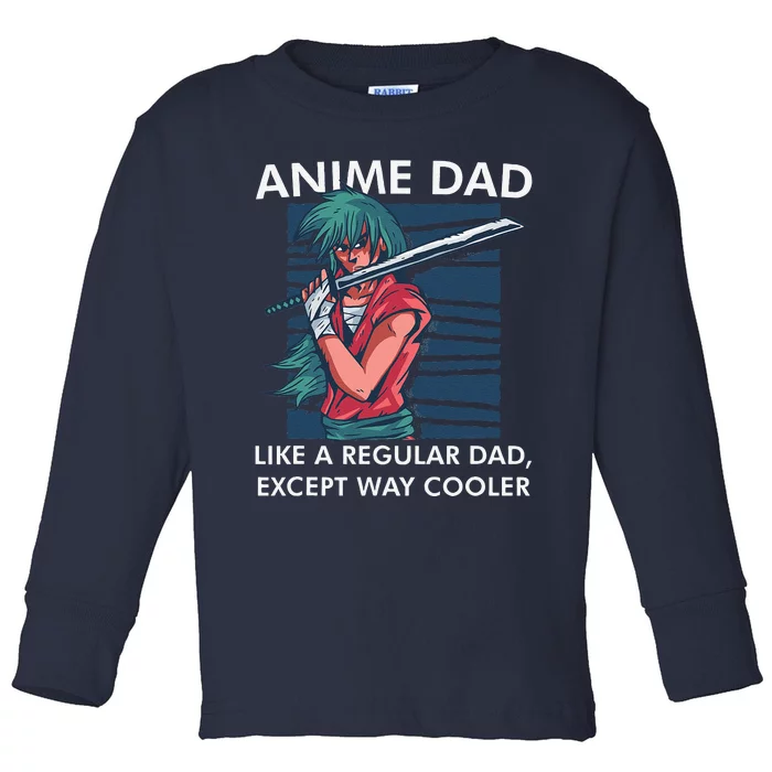 Anime DAD Cute Anime Guy Manga Art Lover Design Toddler Long Sleeve Shirt