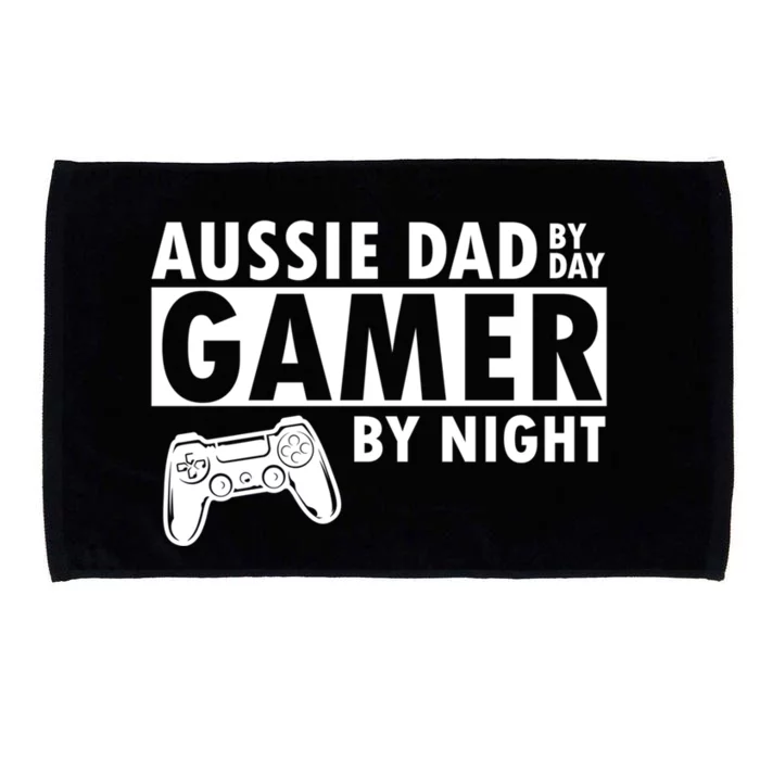 Aussie Dad Cool Australian Shepherd Father Funny Gift For Dog Dad Gift Microfiber Hand Towel