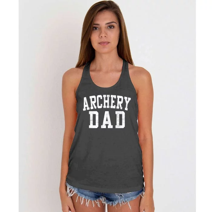 Archery Dad Classic Bold Font FatherS Day Daddy Women's Knotted Racerback Tank