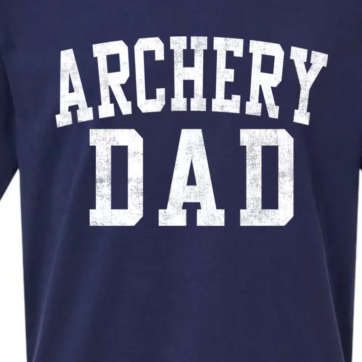 Archery Dad Classic Bold Font FatherS Day Daddy Sueded Cloud Jersey T-Shirt