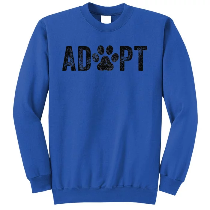 Adopt Dog Cat Pet Rescue Animal Adoption Funny Vintage Retro Sweatshirt