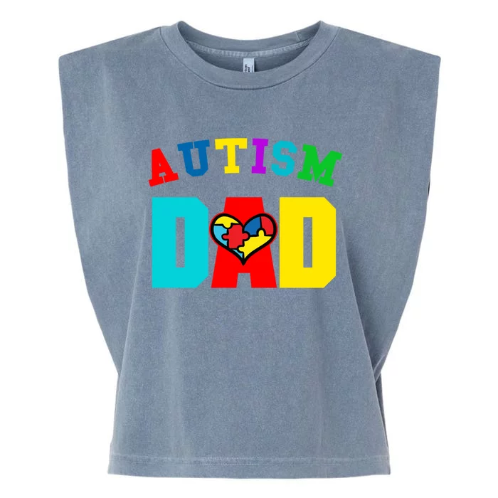 Autism Dad Cool Gift Dad Autism Awareness Meaningful Gift Garment-Dyed Women's Muscle Tee