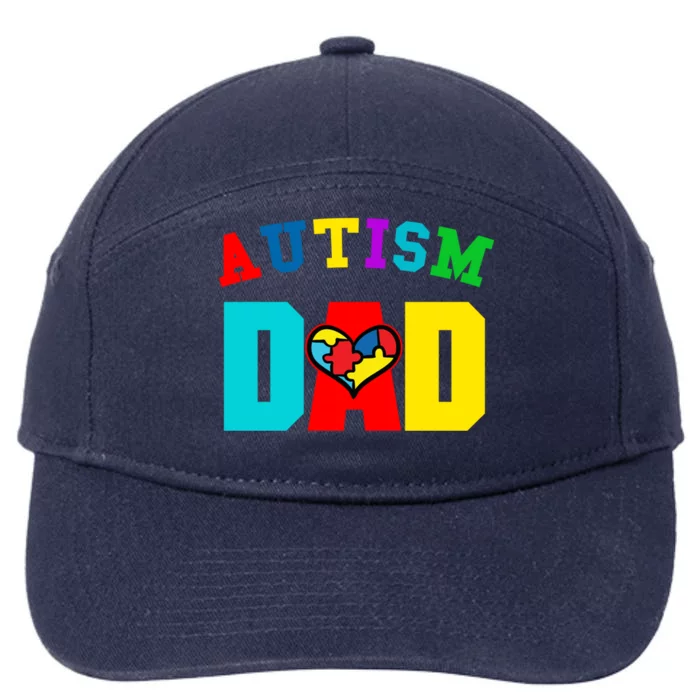 Autism Dad Cool Gift Dad Autism Awareness Meaningful Gift 7-Panel Snapback Hat