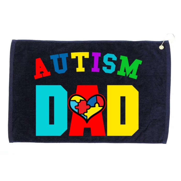 Autism Dad Cool Gift Dad Autism Awareness Meaningful Gift Grommeted Golf Towel