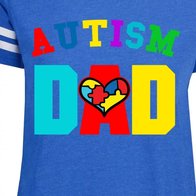 Autism Dad Cool Gift Dad Autism Awareness Meaningful Gift Enza Ladies Jersey Football T-Shirt