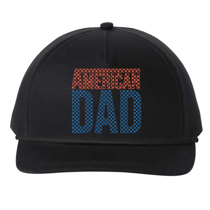 American Dad Checkered Snapback Five-Panel Rope Hat