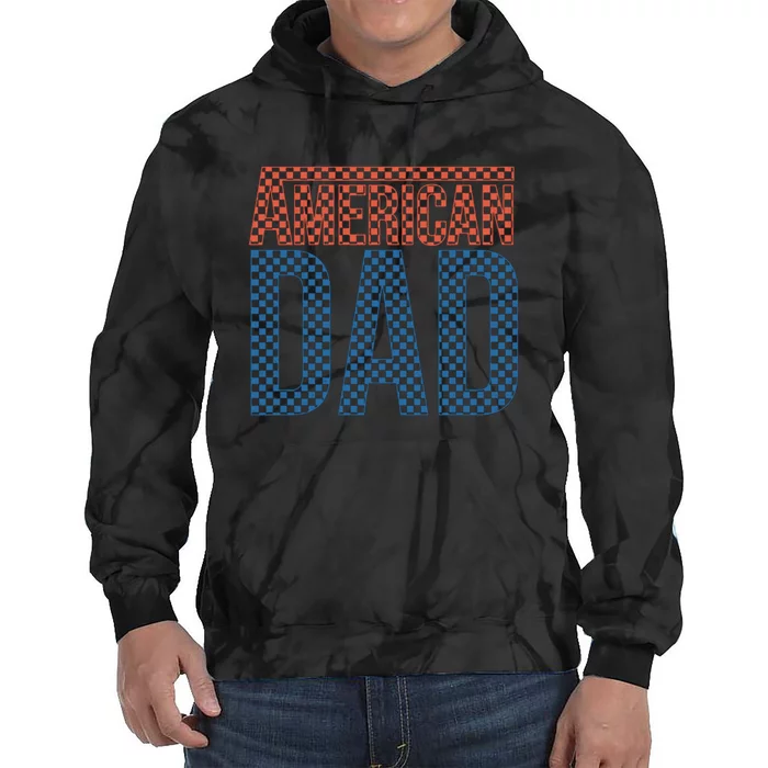 American Dad Checkered Tie Dye Hoodie