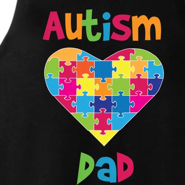 Autism Dad Cute Gift Autism Awareness Cute Gift Proud Parent Father Cute Gift Ladies Tri-Blend Wicking Tank