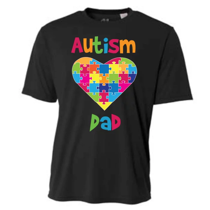 Autism Dad Cute Gift Autism Awareness Cute Gift Proud Parent Father Cute Gift Cooling Performance Crew T-Shirt